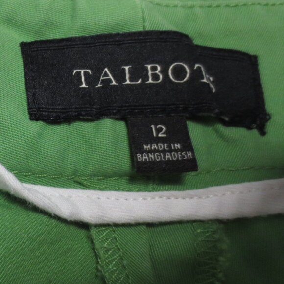 TALBOTS womens PANTS green SIGNATURE cropped CAREER capri CASUAL stretch SIZE 12 - Picture 5 of 12